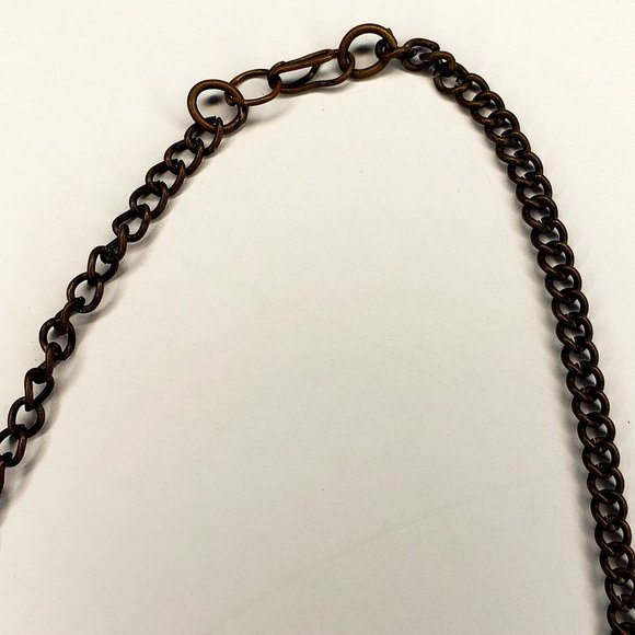 Artisan Bronze & Silver Tone Basketweave Necklace - Picture 8 of 10